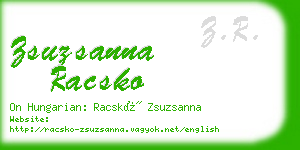 zsuzsanna racsko business card